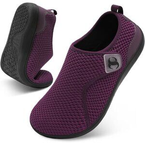 👑Women's Comfortable Walking Shoe Purple Breathable Sneakers Closed Toe Pull On